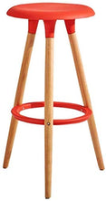 LWW Sedie, solidi domestici in legno da bar Sedia Sgabelli, moderna Minimalista Nordic Alta Moda Sgabelli Sedia alta Sedia,Rosso
