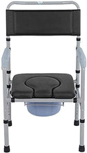 zvcv Utile Comodino Pieghevole Sedia da Toilette Sedia da Bagno Niture Anziani con braccioli e Sedile Imbottito, tavolino Regolabile in Altezza