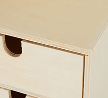 Rayher 62382000 Piccola cassettiera in legno, 3 cassetti, per scrivania, 21,5 x 14,5 x 16 cm