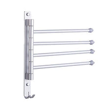 LHQ-HQ. Rotazione portasciugamani Bagno Rack Viti Quattro aste Ganci Punch-Liberi da Bagno Incorporato Alluminio dello Spazio Bagno mensola mensole a Parete portasciugamani Bagno
