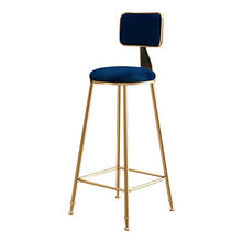 ZEH Sedia da Pranzo, Cuscini braccioli, seggiolone, seggiolone, Sgabello Bar Sgabello Cucina Colazione poggiapiedi Altezza Blu Rotondo Sedile Seduta Imbottita bistrot Back FACAI