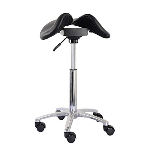 Poltrone Nubao Sgabello Bar Tavolo da Lavoro, Bellezza Sgabello Sella 5 rotazioni Salone di Bellezza Hair Salon in Acciaio Inox Sgabello Ascensore 48-60cm Nero Blu (Colore: B) (Color : A)
