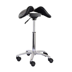 Poltrone Nubao Sgabello Bar Tavolo da Lavoro, Bellezza Sgabello Sella 5 rotazioni Salone di Bellezza Hair Salon in Acciaio Inox Sgabello Ascensore 48-60cm Nero Blu (Colore: B) (Color : A)