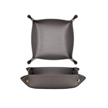 Vassoio portaoggetti in pelle Organizer per gioielli Snap Catchall Bowl Accessori Stoccaggio Vassoio ribaltabile EDC per comodino o ingresso per uomini o donne per viaggi, casa o ufficio