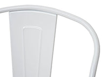 Set 2X sgabelli con Schienale bistrot Design Industriale HWC-A73 Metallo Verniciato Bianco
