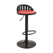 WDX- Bar Stool Bar Stool Moda Creativa Bar Chair Casa Schienale Alto Seggiovia Bar Stool Rotante ad Alta Sgabello Sgabello Colazione Ristorante Ascensore Sgabello Confortevole (Color : Red)