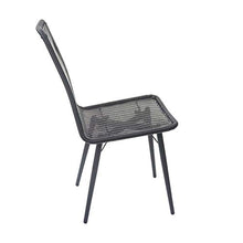 Mendler Set 2 sedie HWC-F90 polyrattan WPC 92x46x43cm - Nero