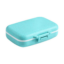 BUBM Portable Pill Organizer 6 Scomparti, Portapillole Tascabile Giornaliero Pillole Contenitore Pillole Organizzatore (Blu)
