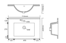 Mobile bagno Firenze 70 bianco lucido