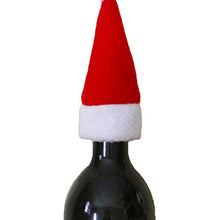Amosfun Coperchio per Bottiglia di Vino di Natale 2 Pezzi Coperchio per Bottiglia di Babbo Natale con Cappello Decorazione per Tavolo da Pranzo per Feste di Natale per Hotel di casa