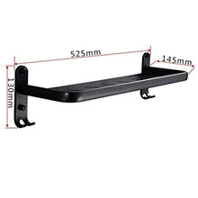 WDGNY mensola da bagno a parete Doccia Mensole con Portasciugamani Spazio Alluminio Foratura Bagno Mensola Quadrato Accessori 0914