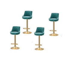 Sgabelli da Bar Sedia Sgabelli da bar, colazione pranzo Sgabelli Con Chrome poggiapiedi e base, a 360 ° Ascensore girevole meccanica con la parte posteriore flanella Bar Stool, gamba d'oro sgabello da