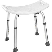 Sgabello Doccia Antiscivolo Regolabile In Altezza, Sgabello Doccia Per Anziani E Disabili, Sgabello Bagno Anti Scivolo Resistente Fino a 120 Kg, Altezza Regolabile Gambe In Metallo, Colore Bianco
