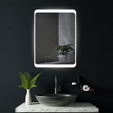 HOKO® Specchio LED per bagno, anti-appannamento riscaldamento e orologio digitale, 50 x 70cm, energetica A+, HK034A