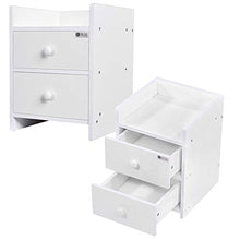 Comodino Comodino Bianco A 2 Cassetti Comodino in Legno Comodino Camera da Letto Casa