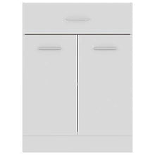Ausla - Cassettiera con 2 ripiani e 1 cassetto per organizzare la cucina, 60 x 46 x 81,5 cm, colore: Bianco