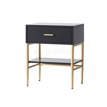 H-CAR Comodino di Lusso Nordico Leggero Comodino Semplice e Moderno per Camera da Letto Armadio Comodino Net Rosso Nero Cassetto Ins Cabinet