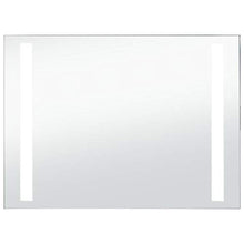 Tidyard Specchio da Parete Rettangolare a LED per Bagno 50x60 cm/80x60 cm/100x60 cm,Specchio a Muro Bagno,Specchio da Bagno,Specchio Bagno Parete,Specchio da Parete con Luce LED