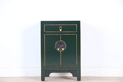 Yajutang Cassettiera cinese comodino in legno massello verde abete