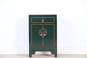 Yajutang Cassettiera cinese comodino in legno massello verde abete