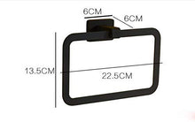 L-YINGZON Asciugamano Rack, cremagliera Mensole for bagno Scaffale Rack appendiabiti bagno tutto quadrato nero anello di fascia alta cremagliera americana cremagliera bagno Portasciugamani Accessori B