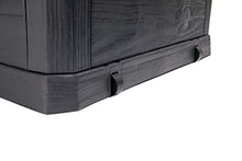 909 OUTDOOR Cassapanca Contenitore 280 L, Baule da Esterno Impermeabile, Panca Contenitore Nera Effetto Legno, Panca da Giardino 117x45x56 cm