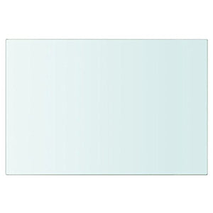 Wakects Mensola in Vetro Temperato, Trasparente Ripiano Lastra Scaffale da Bagno, Supporto da Parete Ripiano Singolo in Vetro (20x30cm)