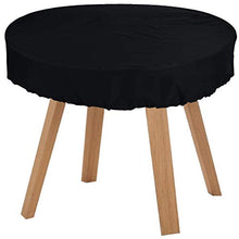 YULIAN gbdAcquisto Premio Pirata Rotondo da Giardino Tavolo Ø 120x15 cm Tavolo mobili Copertura Giardino e Patio Rotondo Polvere tovaglia Copertura Sedia 600D Oxford Panno Nero Impermeabile