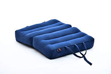Leewadee Cuscino Pieghevole Thai: Cuscino da Meditazione con Passante, Tappetino per Interni ed Esterni in kapok Ecologico, 42 x 42 cm, Blu