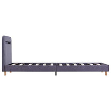 Tidyard Giroletto con LED, Giroletto Singolo, Struttura Letto Singolo con LED inTessuto 90x200 cm
