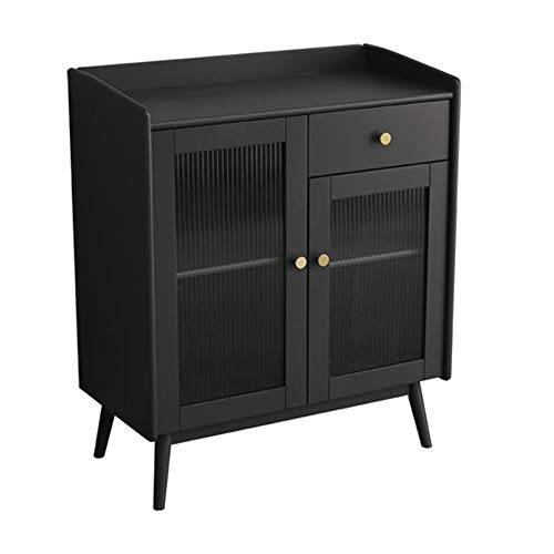 XuZeLii Credenza Corridoio Console Fianco del Mobile mensole Porta Bagagli unità Balcone Credenza con i Piedini Adatto per Camera da Letto E Soggiorno (Color : Black, Size : 94x40x80cm)
