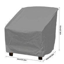 TOPINCN Copertura Antipolvere per mobili Tavolo Balcone Impermeabile Antipolvere Sedia Copridivano Protezione Giardino Patio Copripolvere per Esterni 64 x 64 x 70 cm(Grigio)
