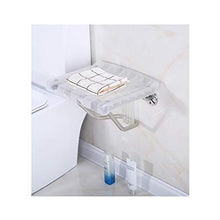 QARYYQ Sedili da parete, Bagno Doccia, Porta, Scarpe, Camera Premaman, Spogliatoio, Sgabello pieghevole Sedia doccia (colore : Trasparente, Dimensioni: 380mm* 320mm* 220mm)