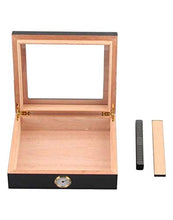Legno di Cedro Viaggi Cigar Humidor Box con umidificatore igrometro Humidor Cigar Box teca di vetro Humidor Fit 20-30 Sigari