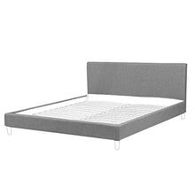 Beliani Fodera per Letto in Tessuto Grigio Chiaro Poliestere Lavabile 180 x 200 cm FITOU