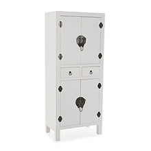 Versa Kyoto Cassettiera da Camera letto o Salotto, Armedio con Cassetti, Con due cassetti e armadietti, Misure (A x L x l) 120 x 30 x 50 cm, Legno, Colore Bianco