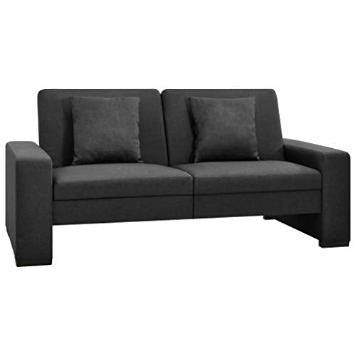 vidaXL Divano Letto Dormeuse Canapè Giaciglio Mobili Arredamento Ottomana Sofà Poltrona Seduta Salotto Divanetto Branda Grigio Scuro in Tessuto
