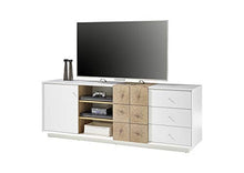 Möbel-Store24 Dynamic24 M48373WE2 - Mobile basso in rovere opaco, con ante e cassetti, 179 cm