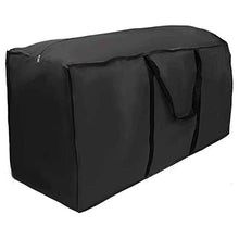 SANGSHI Borsa portaoggetti in tessuto Oxford nero, spesso e impermeabile, per riporre cuscini, vestiti, lenzuola, coperte, cuscini, trapunte, cuscini da giardino