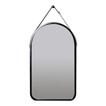 Specchio da Bagno Sospeso A Parete, Specchio da Barba Nero A Parete Specchio per Trucco Antideflagrante HD per Soggiorno Camera da Letto Corridoio Specchio