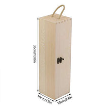 Caredy Scatola per Vino Rosso, Scatola per imballaggio in Legno per Bottiglia Singola Scatole per Regalo, Regalo per Amico, Cerimonia di Anniversario di Famiglia