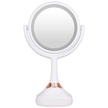 MMWYC Specchio di vanità da Tavolo a Specchio for Musica Bluetooth LED con Specchio for Trucco Illuminato da Altoparlanti Specchio for Trucco con Luce