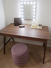 Set di 2 Pouf Contenitore con Rivestimento in Poliestere Rosa Base Dorata Garland