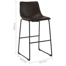vidaXL Sgabello da Bar Marrone Scuro in Similpelle