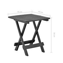 Qnotici Tavolo da Giardino Pieghevole in plastica, Tavolo da Giardino per Il Tempo Libero all'aperto, Tavolo da Giardino per riunioni di Famiglia 45 x 43 x 50 cm  Antracite