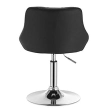 WOLTU BH241sz-4 Set di 4 Sgabelli da Bar Sedia Cucina con Schienale in Ecopelle Nero, Girevoli e Regolabili in Altezza