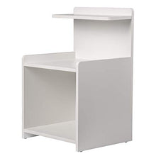 eSituro Comodino Bianco in Legno Camera Letto Moderno Tavolino da divano/Soggiorno/Salotto con Scompartimento 40x35x62cm SCD0093