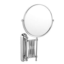 LIOOBO Specchio da Parete a Specchio Girevole Orientabile 3X Ingrandimento da 6 Pollici Specchio da Trucco Specchio da Parete Estensibile a Due Lati Retrattile per Bagno Specchio da Parete