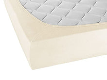 Biberna 0012344 Lenzuolo Frottee-Stretch (Altezza Materasso max. 22 cm) 1X 180X200 cm > 200X200 cm, Natura
