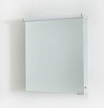 4E - Armadietto con Specchio di Design con Corpo in Alluminio, Strisce in Acrilico sulla Porta specchiata, Specchio da Parete (60 x 70 x 13,5 cm (L x A x P).